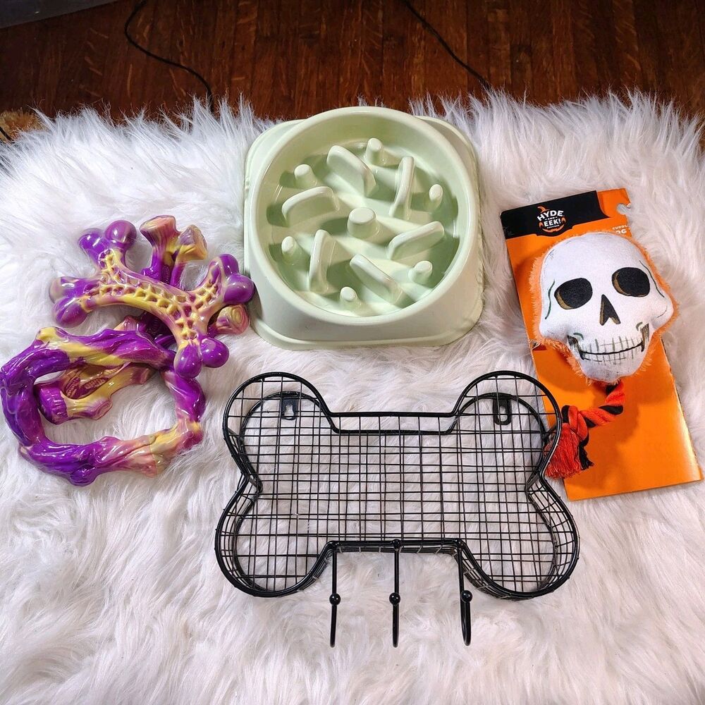 Dog Toys And Bowl Mix Lot Bundle
